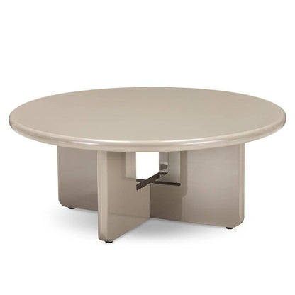 Couchtisch LARNA 80 cm Hochglanz Beige