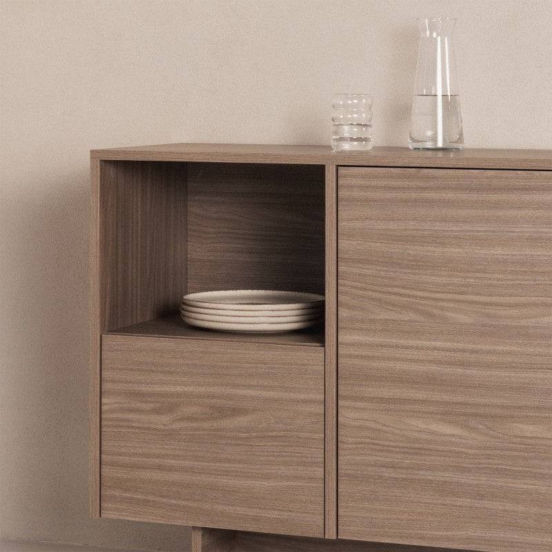 Cassettiera ANSO 4 Ante - Rovere Perlato