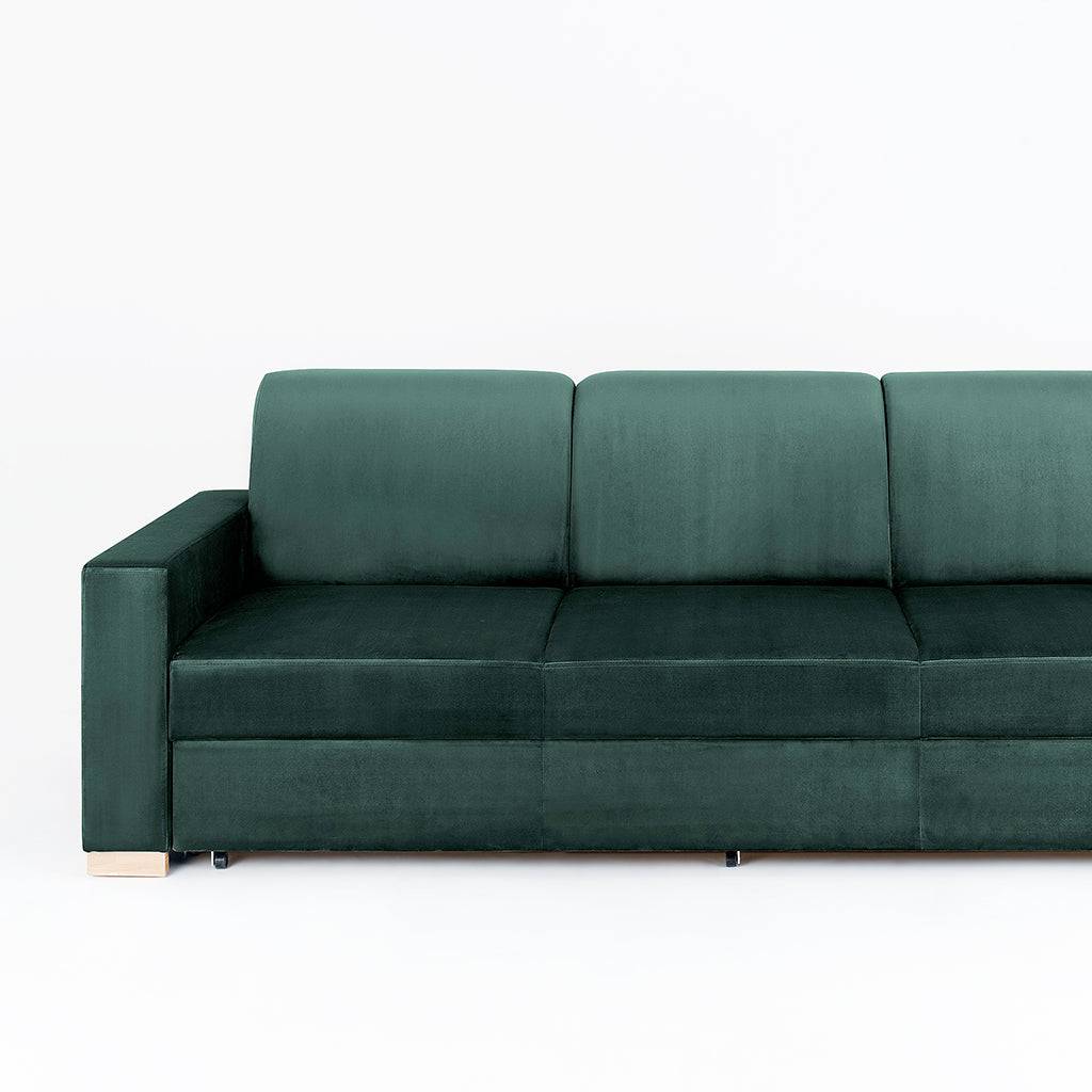 Divano letto STABLE 3 posti - avocado, naturale