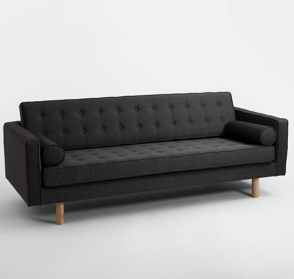 Divano 3 Posti TOPIC WOOD Carbone Naturale