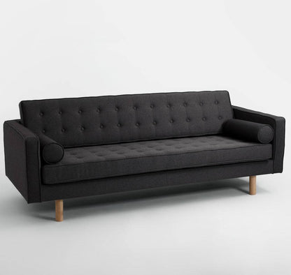 Divano 3 Posti TOPIC WOOD Carbone Naturale