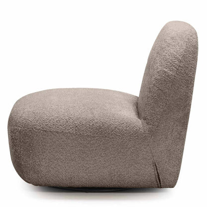 Sessel BOCHIC Drehsockel, Braun-Grau