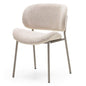 Padded Chair SUKRA, Beige, Boucle