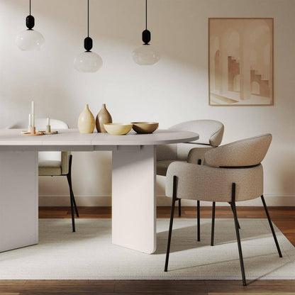 Ausziehtisch MADERICK 140-200 cm, oval, Kaschmir