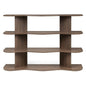 RHIO Villa Walnut Low Shelf with Wave