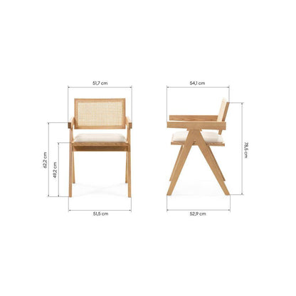 Sedia in legno RENE, intreccia viennese, naturale/beige