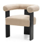 Polsterstuhl MARGARET Beige/Schwarz