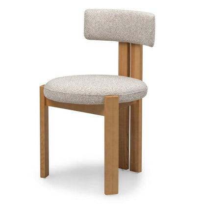 Stuhl MARTIN beige-cremefarben Naturholz