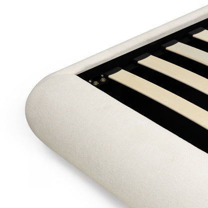 Letto imbottito LUMIN 160x200 cm, beige chiaro