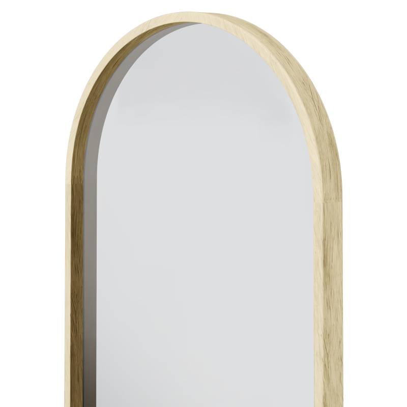 Specchio SIMPLE 45x90 cm, forma ovale, legno naturale