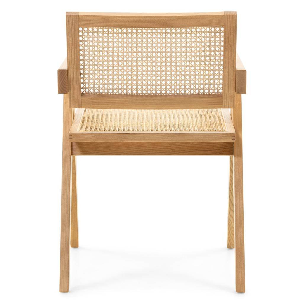 Sedia RENE in legno con intreccio viennese, rattan naturale