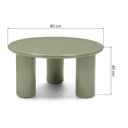 Tavolino Caffè LECREL 80 cm, oliva, lucido