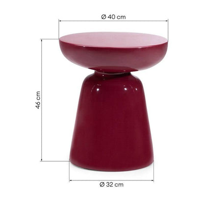 LIMPO Couchtisch 40 cm Burgunderrot Hochglanz