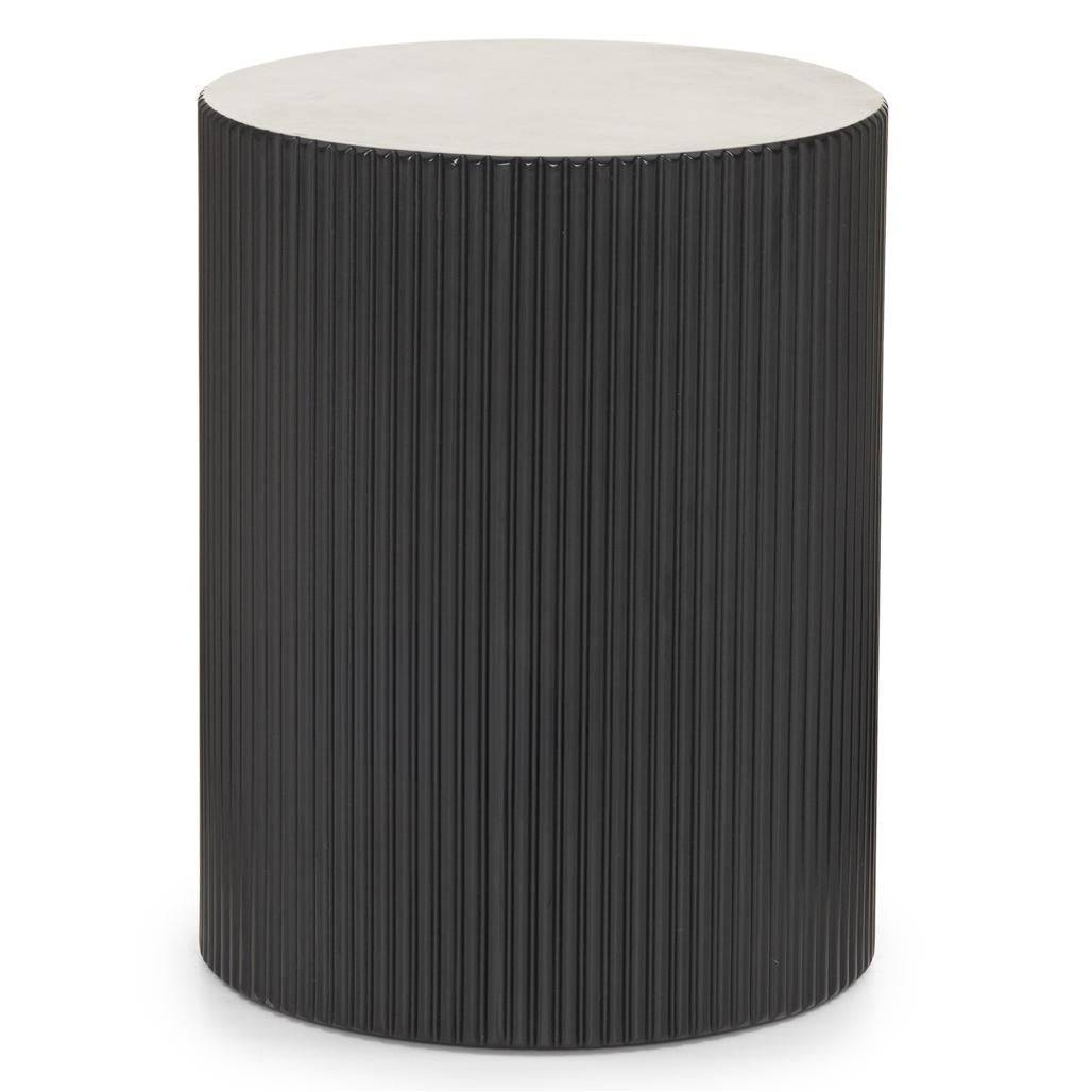 Tavolino laterale RYU 35 cm, nero, rigato