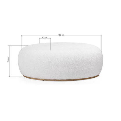 Pouf PEBBLE forme arrotondate bianco