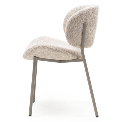 Polsterstuhl SUKRA, Beige, Bouclé