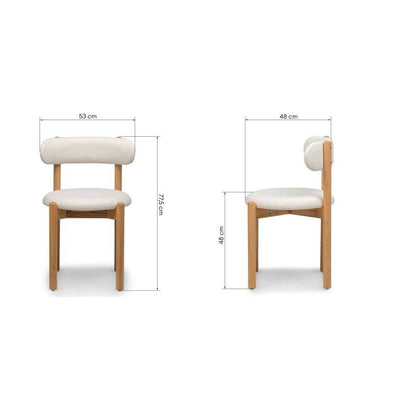 Sedia YANG Crema/Legno Naturale