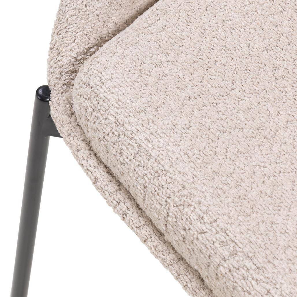 Sedia DEAN, beige, gambe nere