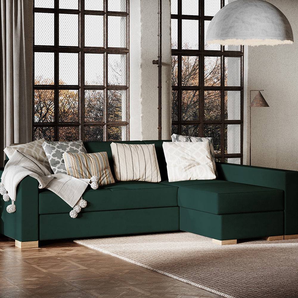 Eckschlafsofa STABLE R – Avocado