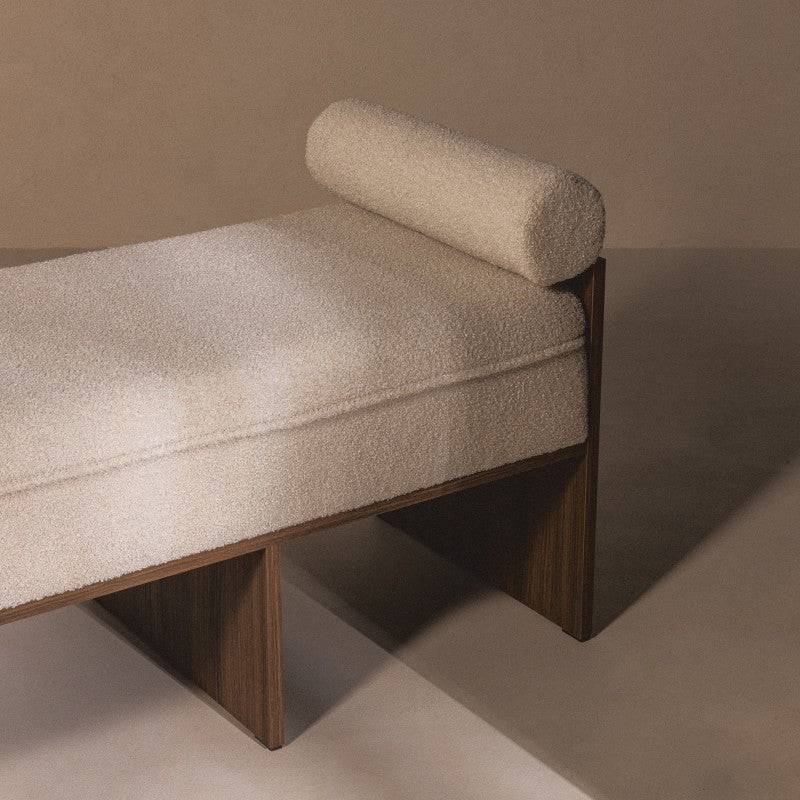 Panchetta FOPPO Bouclé Beige Chiaro, Noce Wisconsin