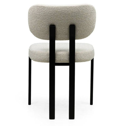 Poltrona FLARA rivestita beige chiaro gambe nere
