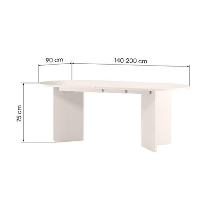 Ausziehtisch MADERICK 140-200 cm, oval, Kaschmir