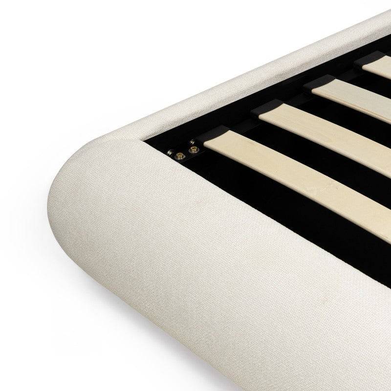 Letto imbottito LUMIN 160x200 cm, beige chiaro