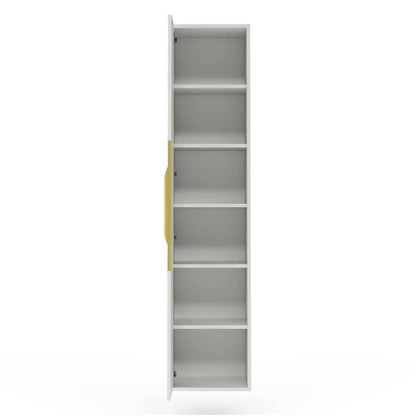 Mobile bagno ANVERS, rigato, maniglia oro, bianco