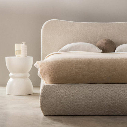 Letto imbottito DOMINIQUE 160x200 cm, beige