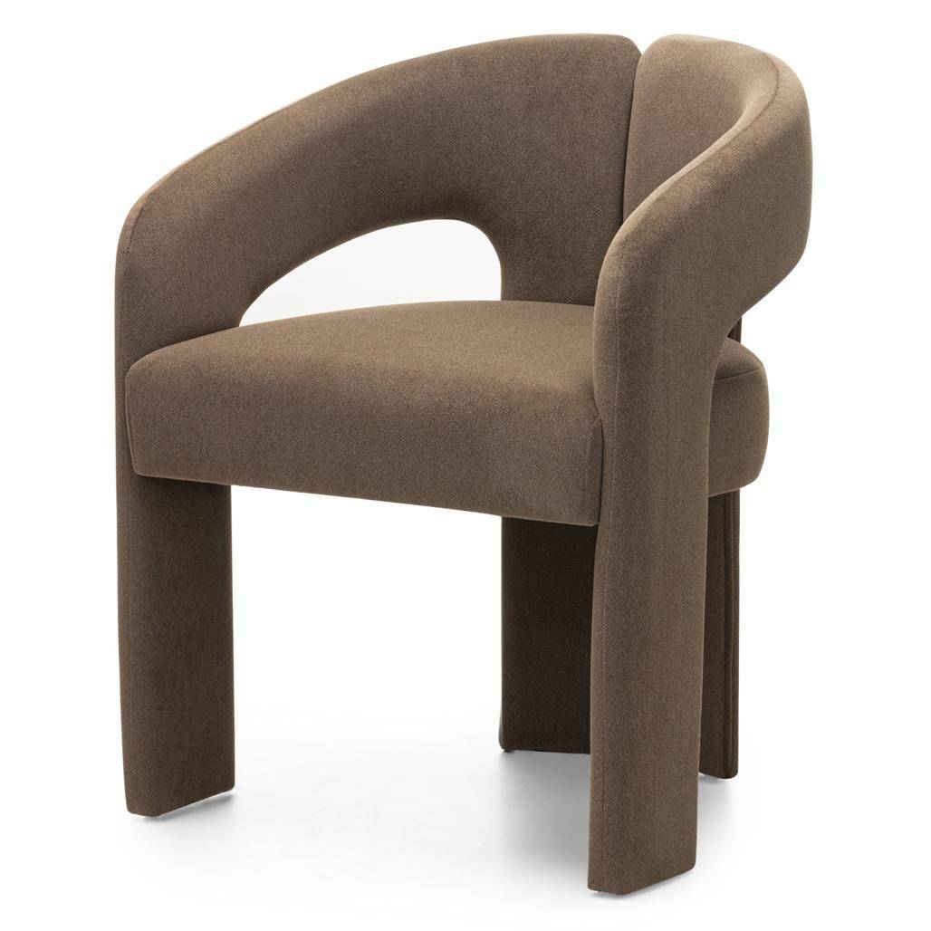 Sedia imbottita JOEL, mocca