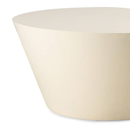 Beistelltisch ELISSA Ø60 cm, creme-weiß, hochglänzend