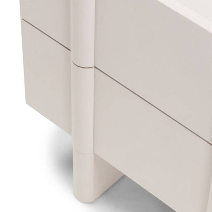 Nachttisch OSSM Cashmere mit abgerundeten Fronten