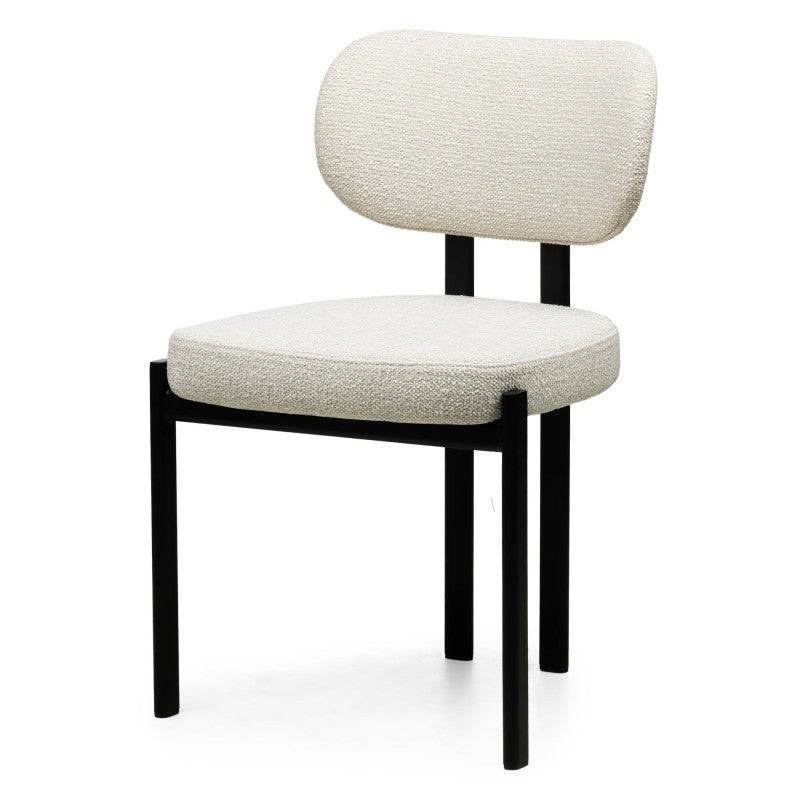Poltrona FLARA rivestita beige chiaro gambe nere