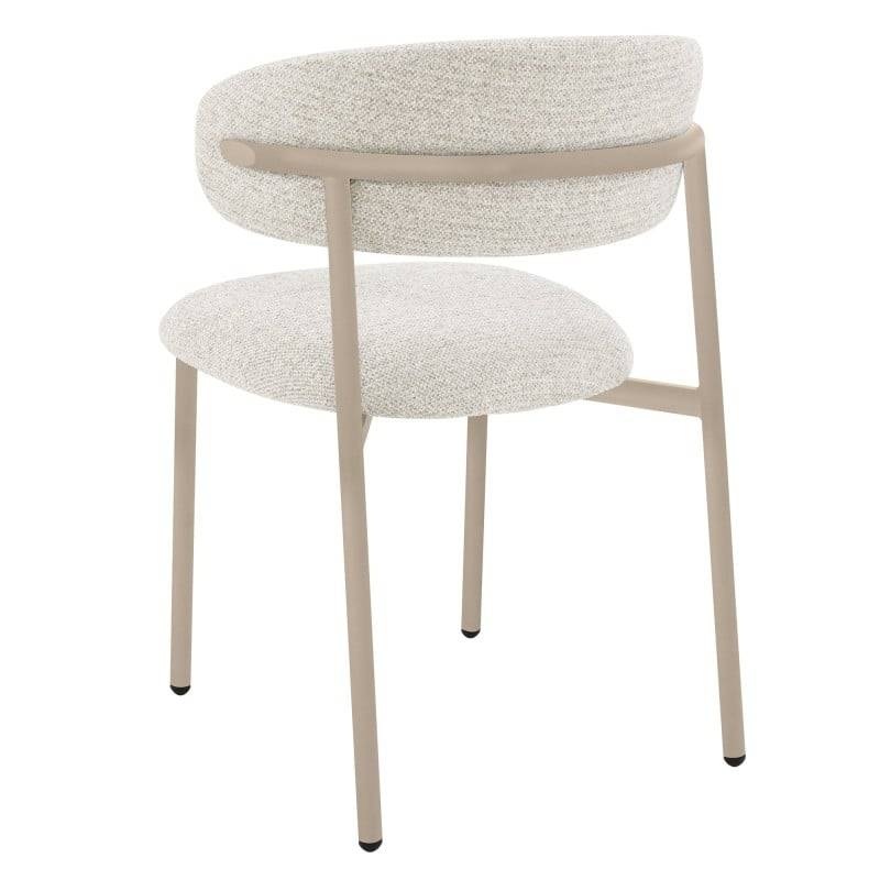 Sedia da pranzo rivestita, beige
