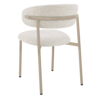 Sedia da pranzo rivestita, beige
