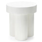 RIGATO 45 cm coffee table, round, white, ridged