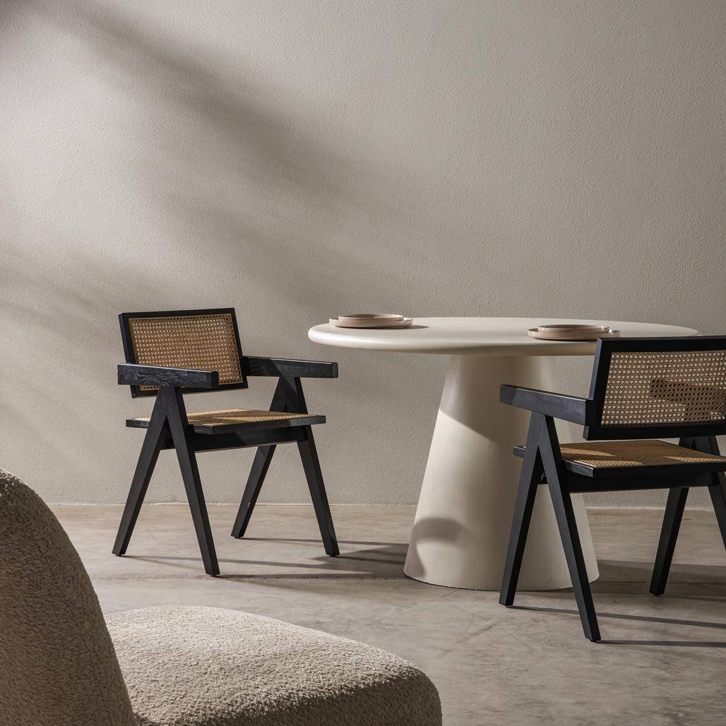 Sedia in legno RENE, intreccia viennese, nero