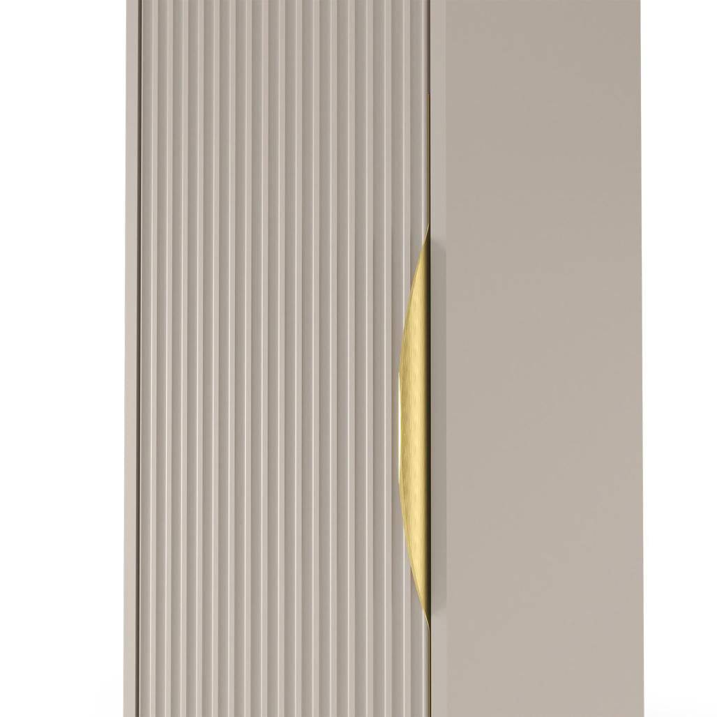 Mobile bagno ANVERS, rigato, maniglia oro, cashmere