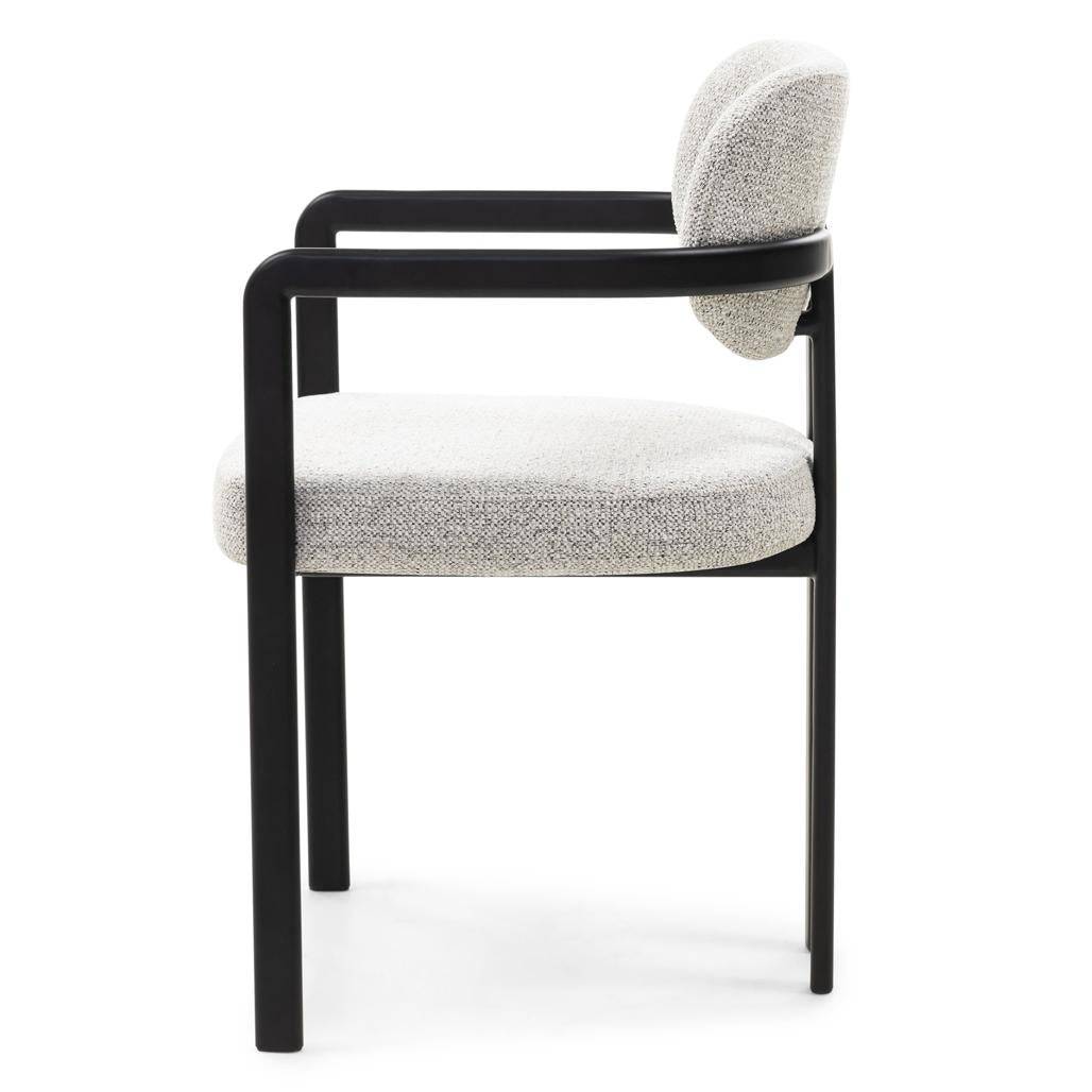 Polsterstuhl FLAIRE, Grau-Beige und Schwarz