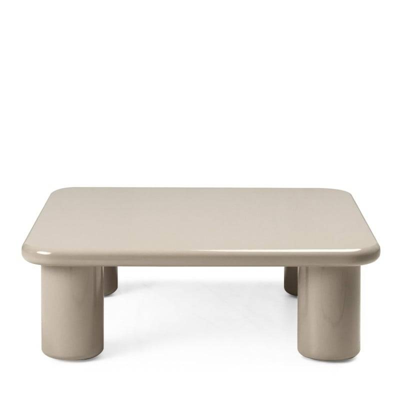 Tavolino MURIEN 90 cm, beige scuro, lucido