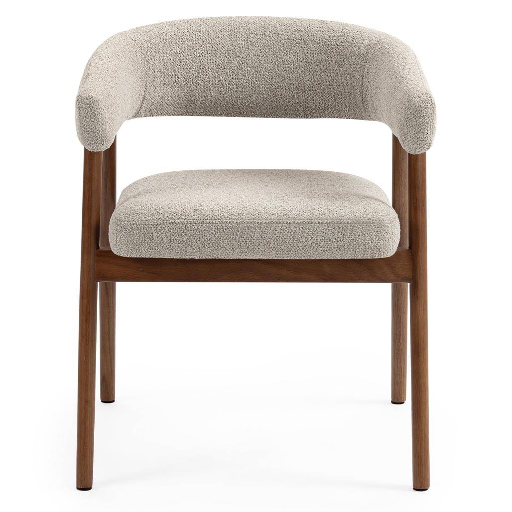 Sedia Imbottita MUE, Marrone Chiaro/Legno di Quercia