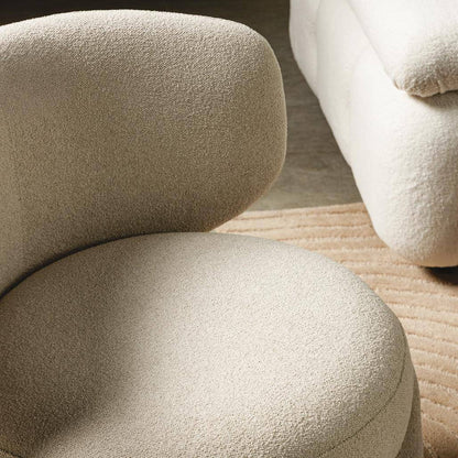 Poltrona imbottita SELENE, beige, bouclé