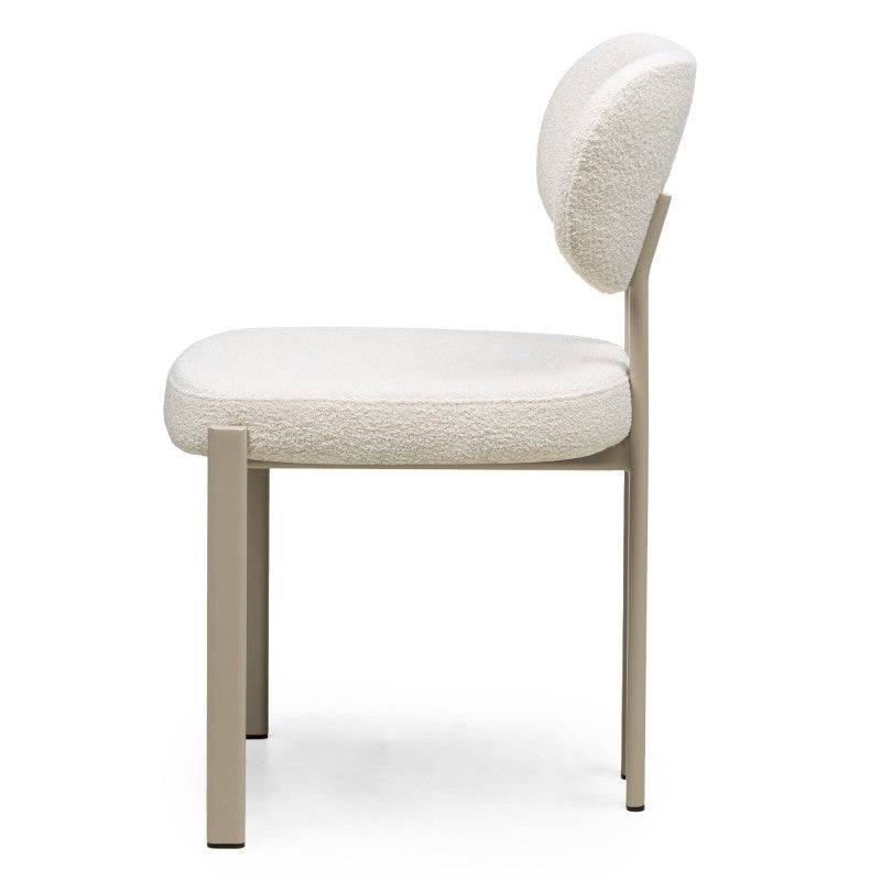 Poltrona FLARA rivestita panna gambe beige