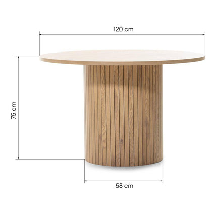 Tavolo Pranzo UNANIME Ø120 cm, rovere