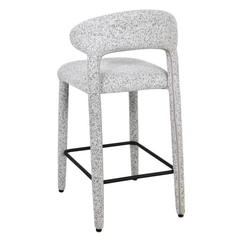 Sgabello imbottito IROKI, beige-grigio melange