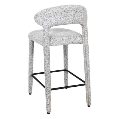 Sgabello imbottito IROKI, beige-grigio melange