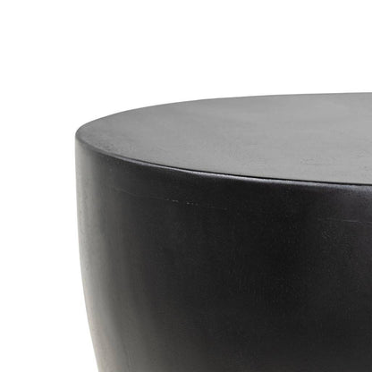 Tavolino Laterale HORSA 35 cm, Nero, Legno di Mango