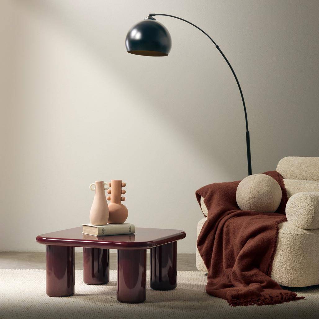 Couchtisch MURIEN 70 cm, Bordeaux/Kirsche