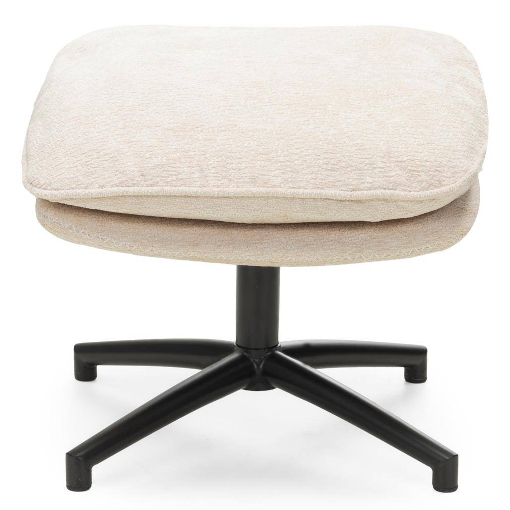 Drehbarer Sessel MERANO beige mit Hocker