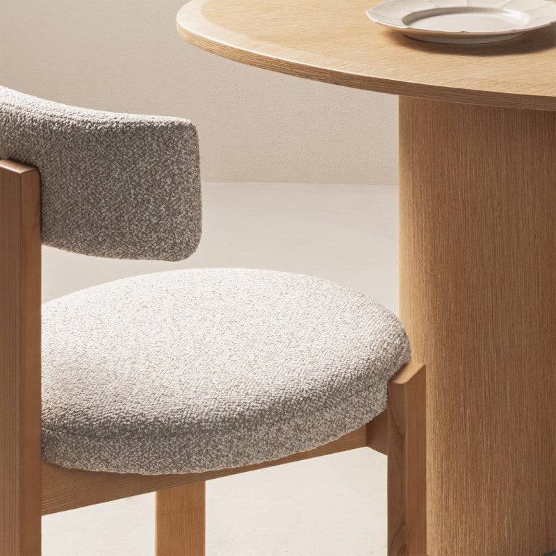 Stuhl MARTIN beige-cremefarben Naturholz
